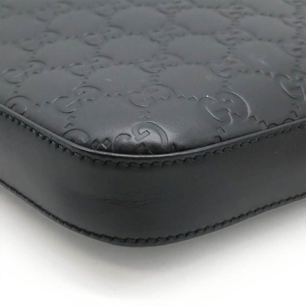 GUCCI Black Leather Shoulder Bag - Picture 4 of 9